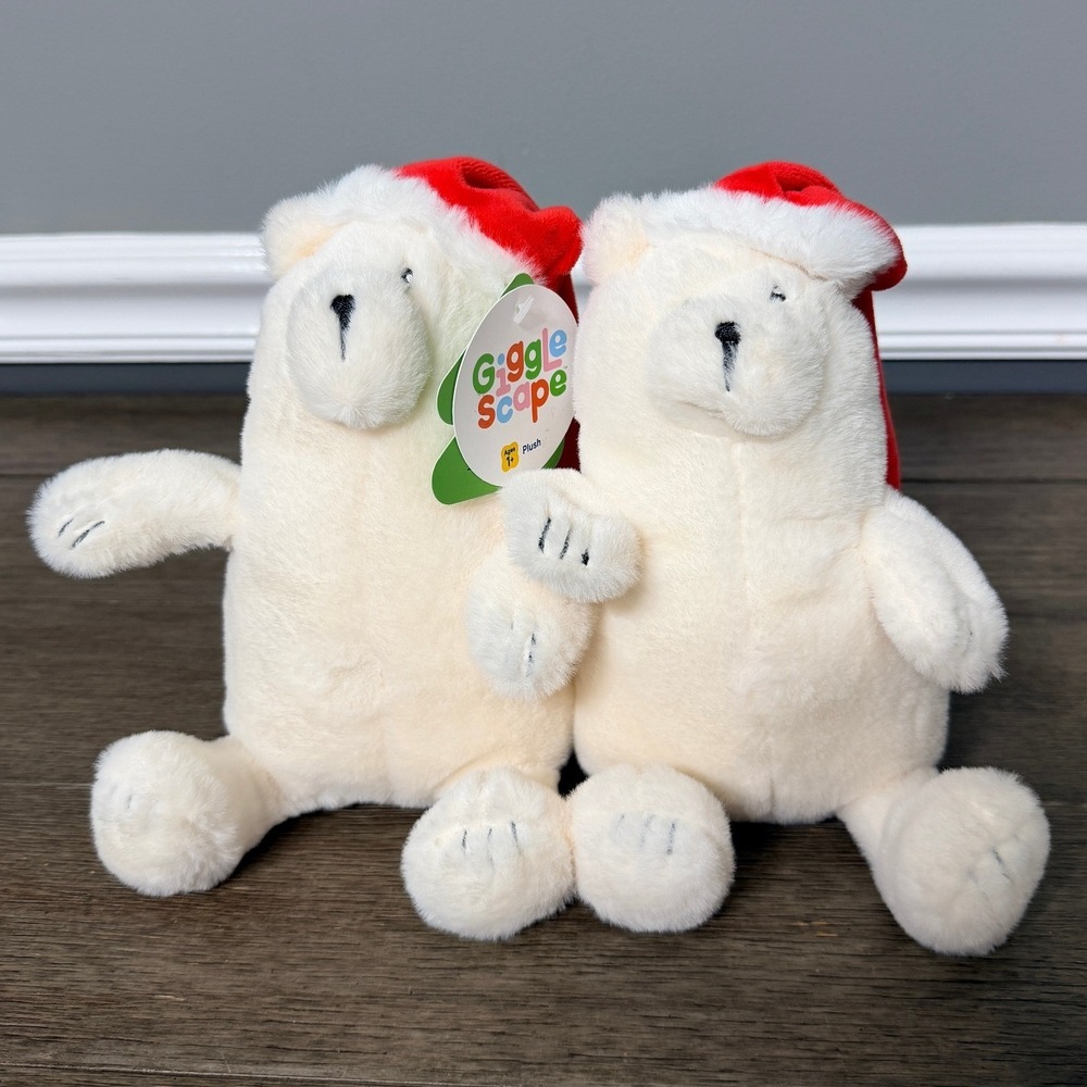 Target GiggleScape Christmas Polar Bear Plush Set